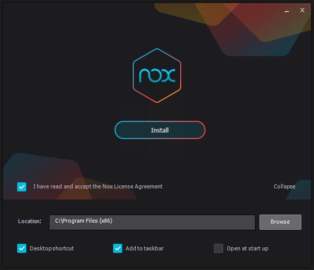 nox player online installer