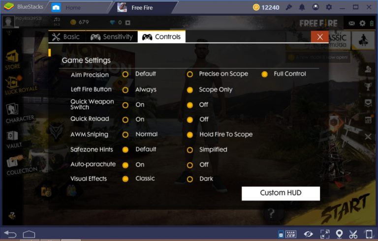 free fire controller pc