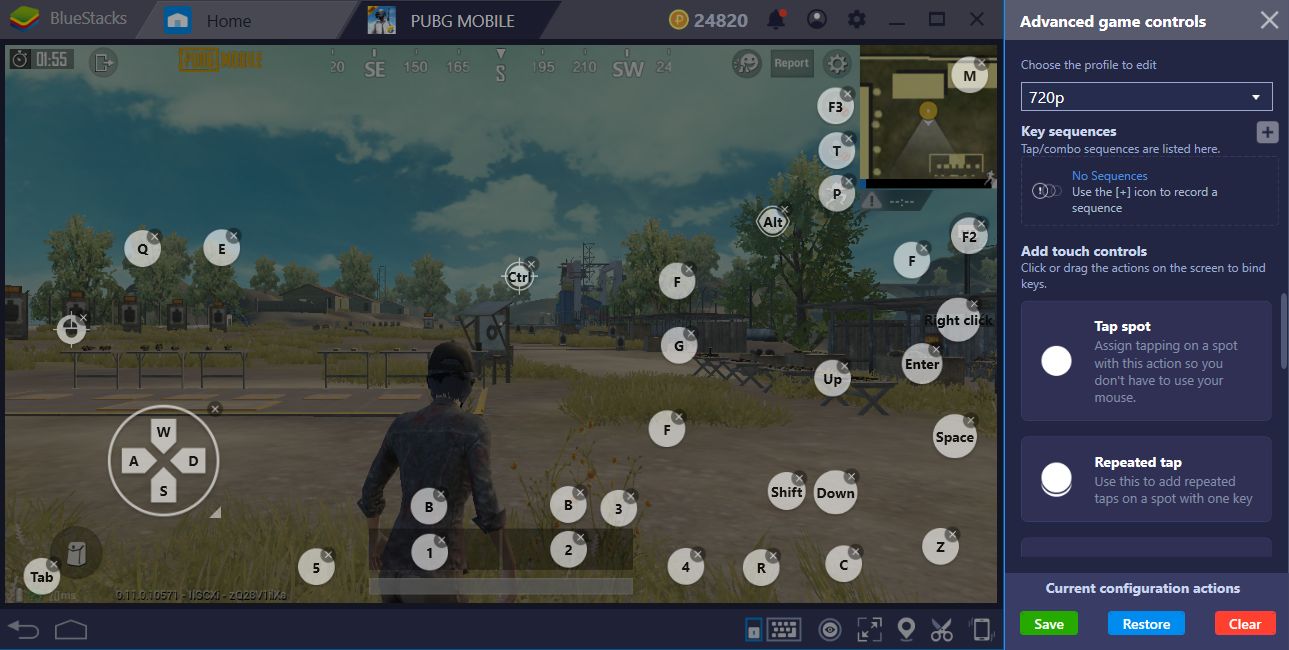 Мобайл на пк. Bluestacks PUBG. PUBG mobile Bluestacks. Управление в ПАБГ мобайл на ПК. Bluestacks 5 PUBG mobile.